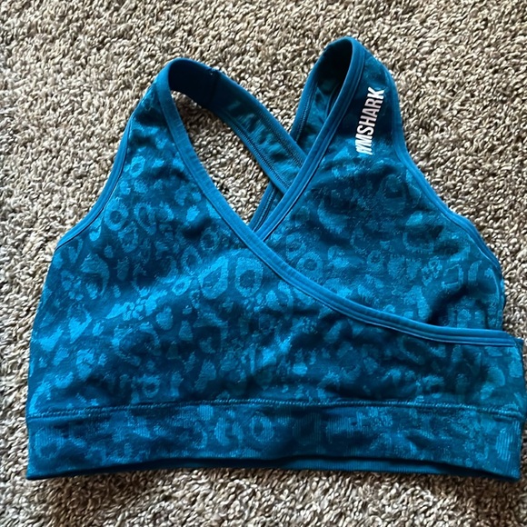 Gymshark women’s cheetah print animal adapt work outfit blue - Picture 3 of 6